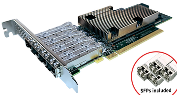 ATTO FastFrame N424 quad-port 25Gb Ethernet SmartNIC